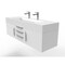 Castello Usa Nile 60" Wall Mounted White Vanity With White Top And Brushed Nickel Handles CB-MC-60W-BN-2053-WH - alternate 6